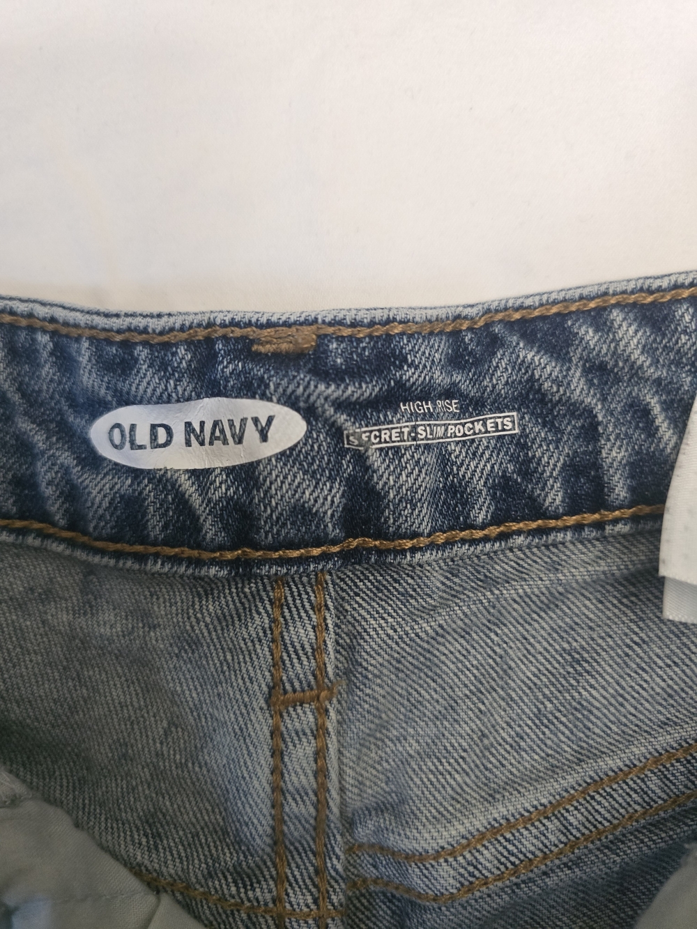 Old Navy High Rise Blue Denim Star & Stripe Cutoff Shorts - Picture 4 of 8